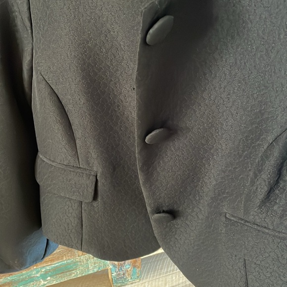 Erin Fetherston Heart print Bow Jacket. Black - Picture 7 of 16